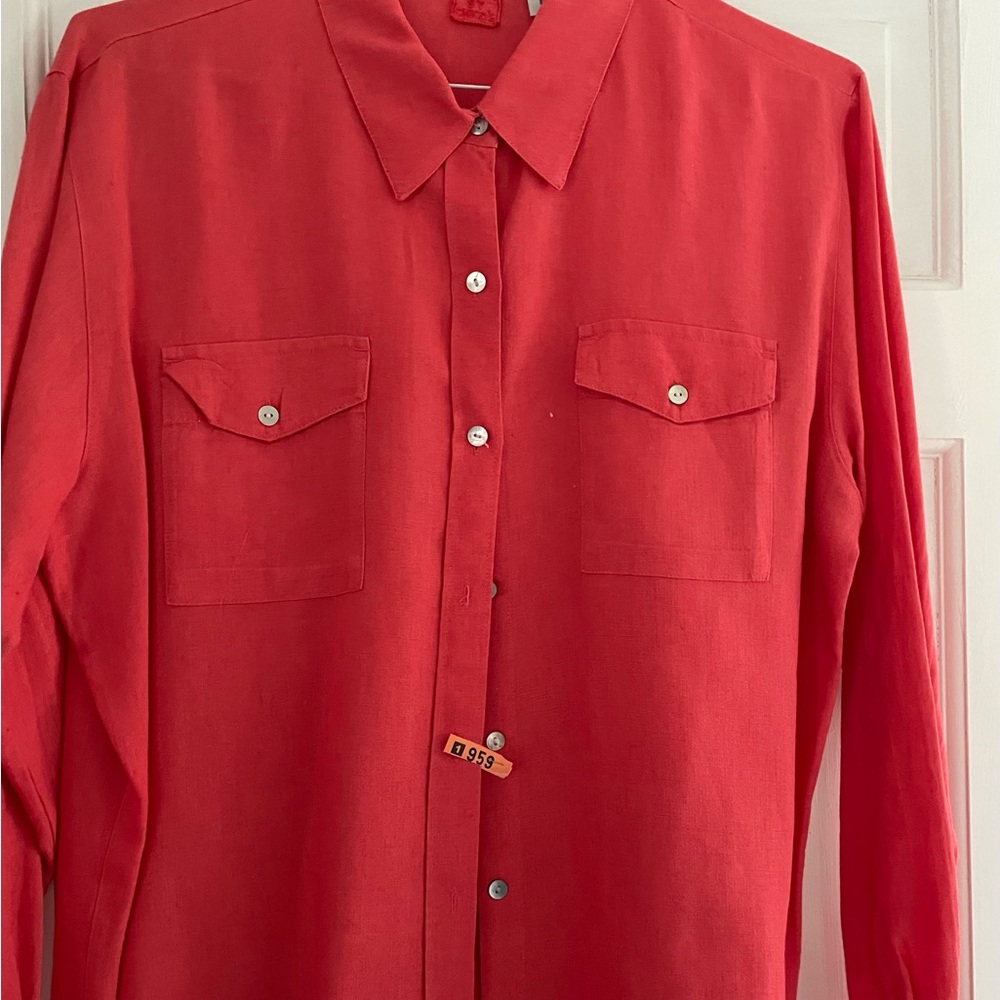 Chicos 100% linen blouse size L